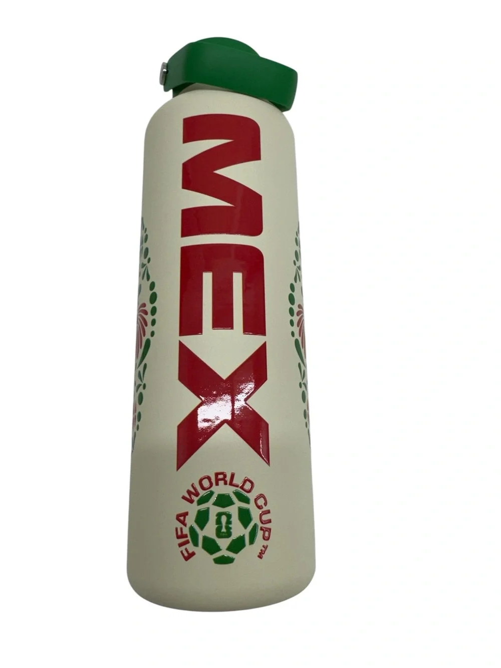MEX FIFA World Cup Insulated Water Bottle - Cream, Red & Green